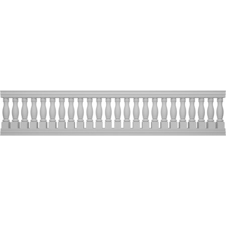 Ekena Millwork Fiberthane Embassy Balustrade Railing Kit, Style J (7" On-Center Spacing to Pass 4" Sphere Code) BALK37X168EMJ